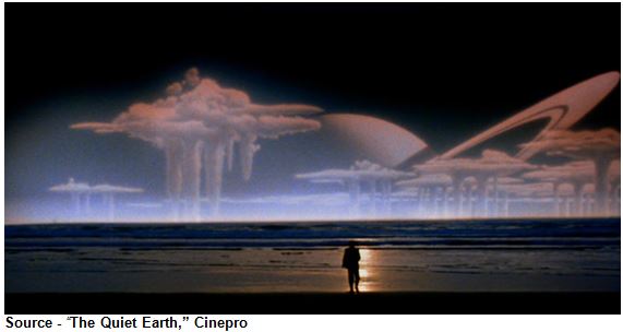   “Zac Hobson, July 5th. One: there has been a malfunction in Project Flashlight with devastating results. Two: it seems I am the only person left on Earth.” – “The Quiet Earth,” Cinepro, 1985