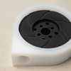 This functional nylon impeller prototype (black) works for long test cycles. - See more at: http://www.stratasys.com/resources/case-studies/commercial-products/reddot-fdm-nylon-12-prototyping#sthash.Ct8ivDlG.dpuf